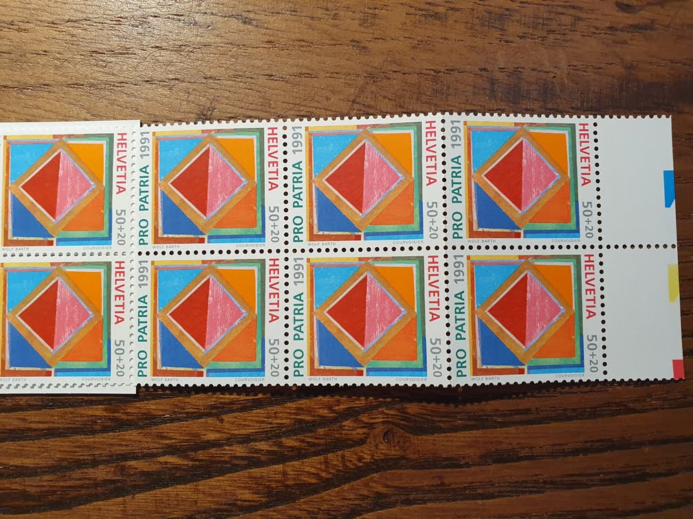 Schweiz Markenheftchen 1991 mit 10 x 0.50er – Bild 2