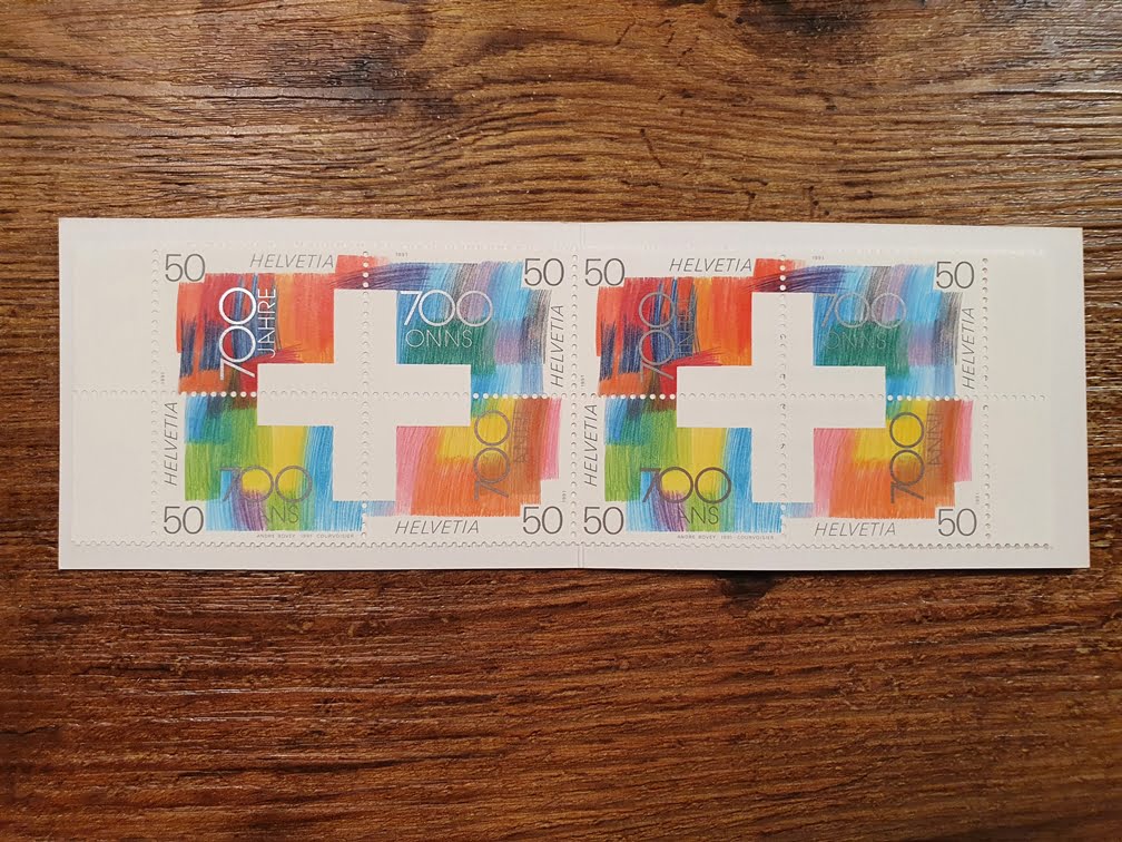 Schweiz Markenheftchen 1991 Nr. 60 mit 8 x 0.50er – Bild 2