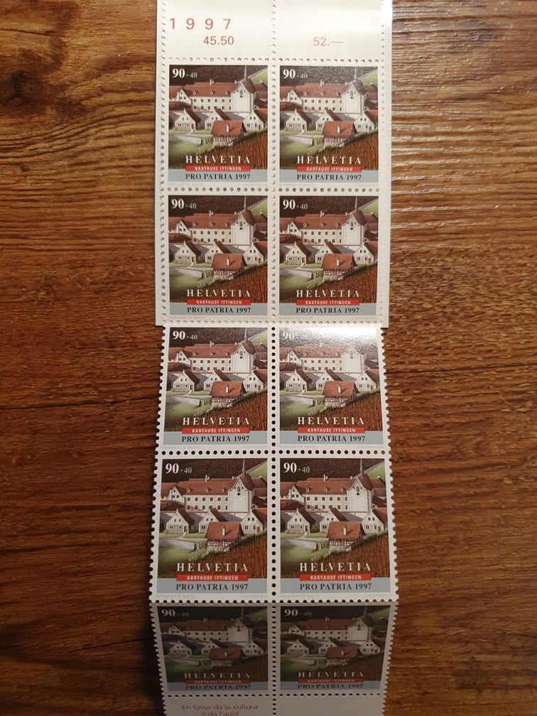 Schweiz Markenheftchen PP 1997 Nr. WII/9 Kartause Ittigen mit 10 x 0.90er – Bild 2