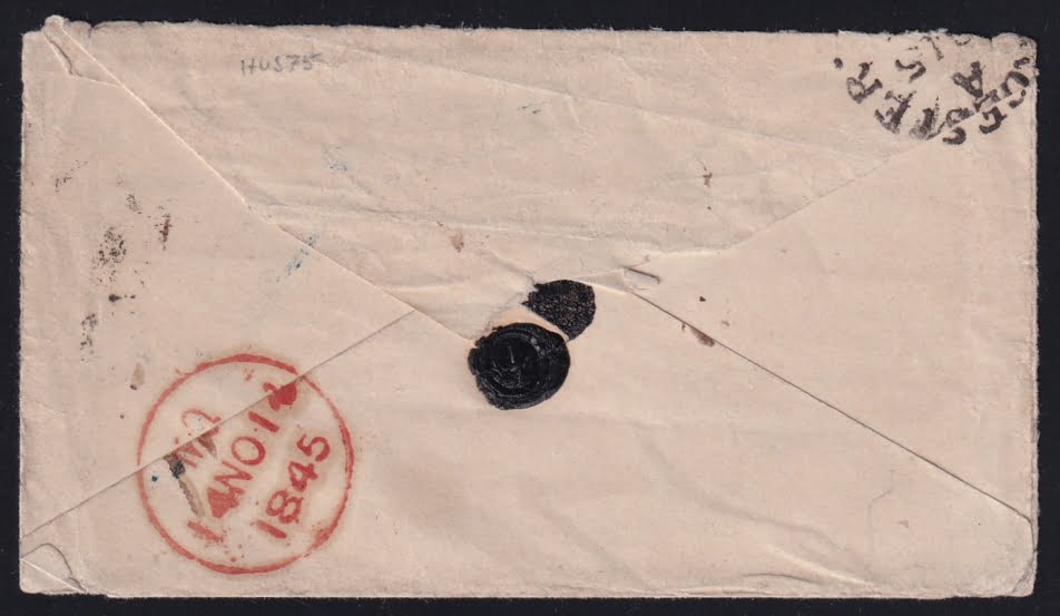 Vorphilatelie Österreich 06.11.1845 "Meran (Tirol)" => "Feldkirch" => "London" => "Worcester (England)" – Bild 2