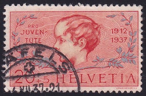 Schweiz Abarten Pro Juventute Nr.83 "Retouche beim A"