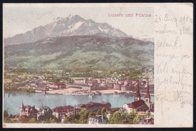 Schweiz Ansichtskarten Lithographien, LUZERN und PILATUS