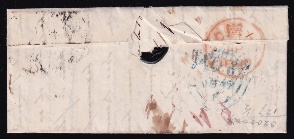 Postgeschichte Österreich 05.04.1849 Richmond - London - Ostende - Aachen - Wien - Löbersdorf - Hirtenberg – Bild 2