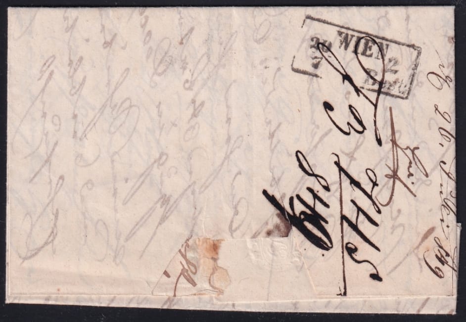 Postgeschichte Österreich 14.07.1849 "Lecco (Lombardei-Venetien)" - "Wien" – Bild 2