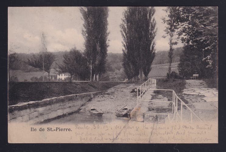 Schweiz Ansichtskarte, Ile de St.-Pierre, sw Foto
