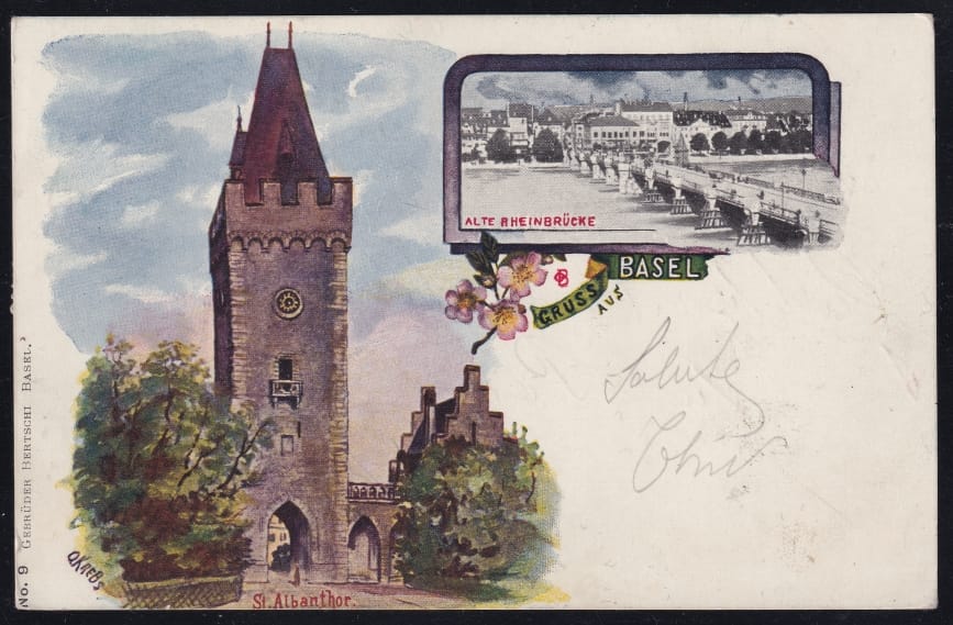 Schweiz Ansichtskarten, BASEL, St.Albantor