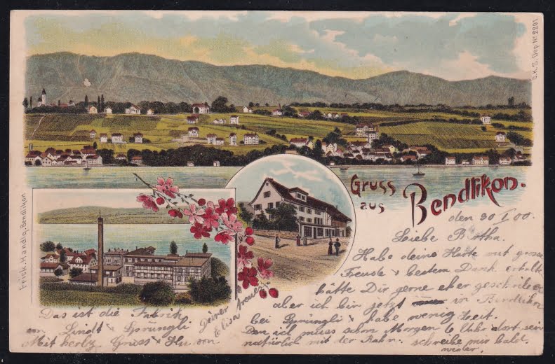 Schweiz Ansichtskarten, Lithokarte, Gruss aus Bendlikon