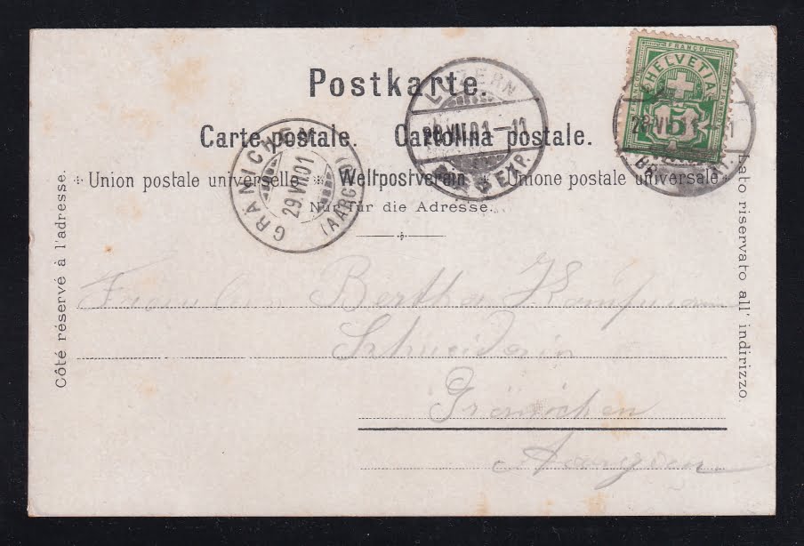 Schweiz Ansichtskarten, Lithokarte, Jungfraubahn Eigergletscher – Bild 2