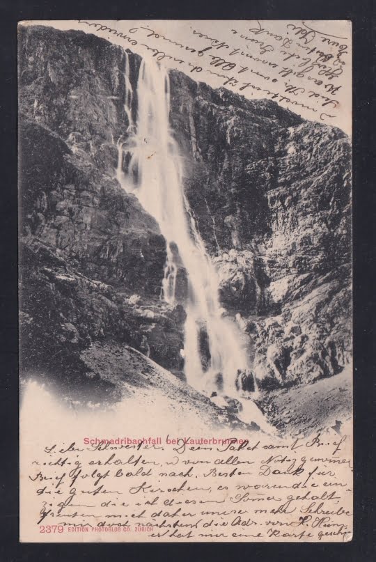 Schweiz Ansichtskarten, Schmadribachfall bei Lauterbrunnen