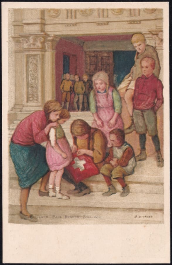 Schweiz Bundesfeierkarten 1925, Spielende Kinder