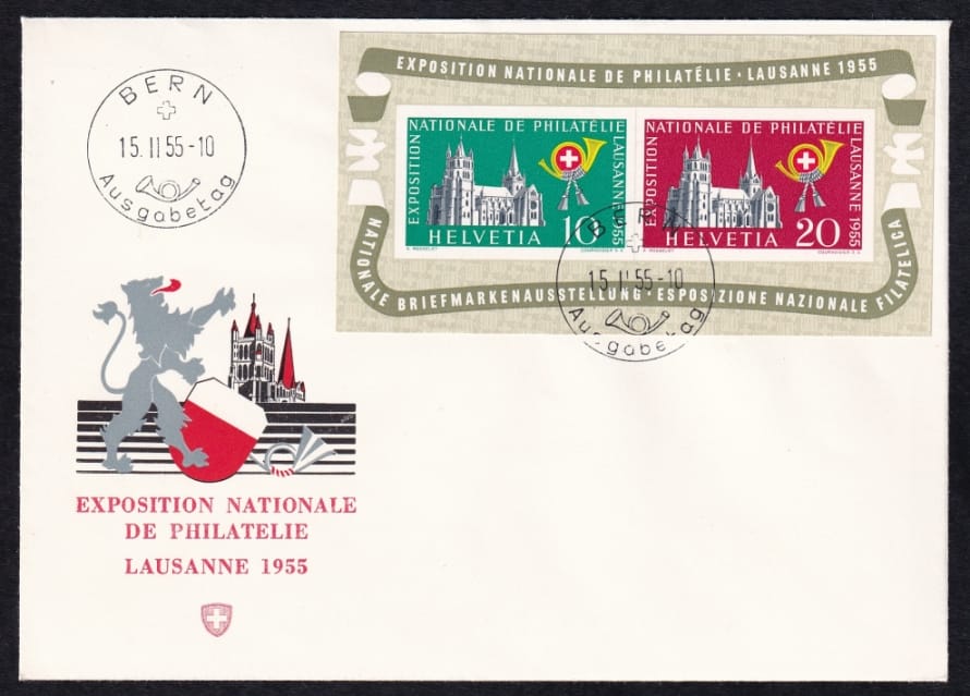 Schweiz Exposition Lausanne, W 35, illustr. unadr. FDC, BERN