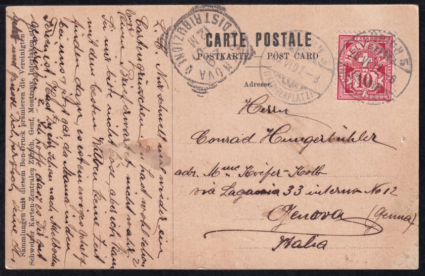 Ansichtskarte Schweiz 1907, Zürich Landesmuseum farbig – Bild 2