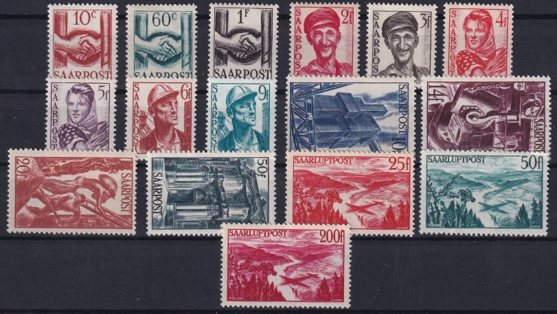 Deutschland 1948 Saar, Wiederaufbau, komplette Serie