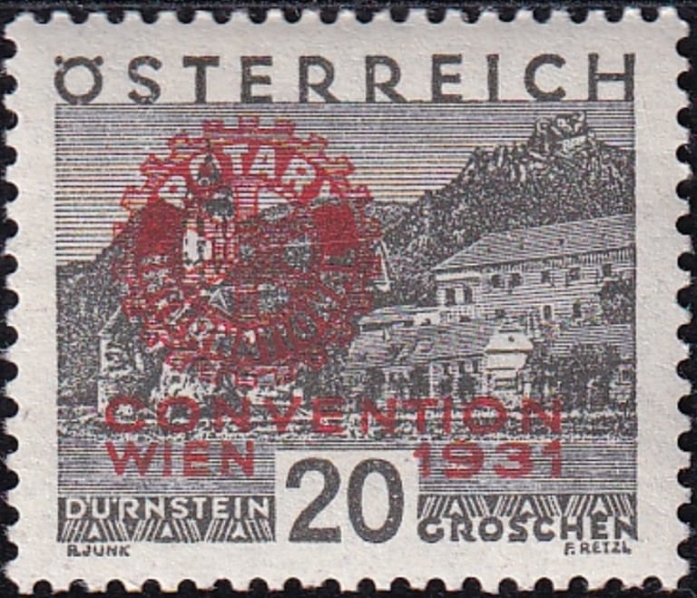 Österreich 1931, Rotary Kongress 20 Groschen grau
