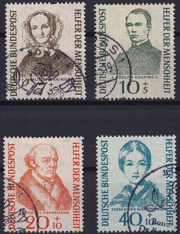 BRD 1955, Wohlfahrt, komplette Serie, sauber gestempelt