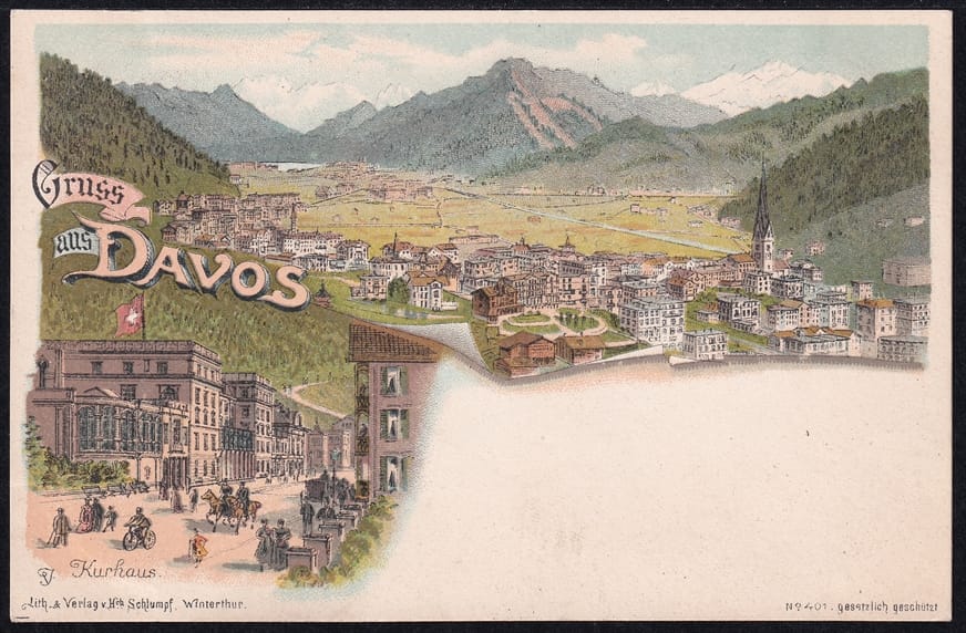 Lithokarten, Gruss aus Davos