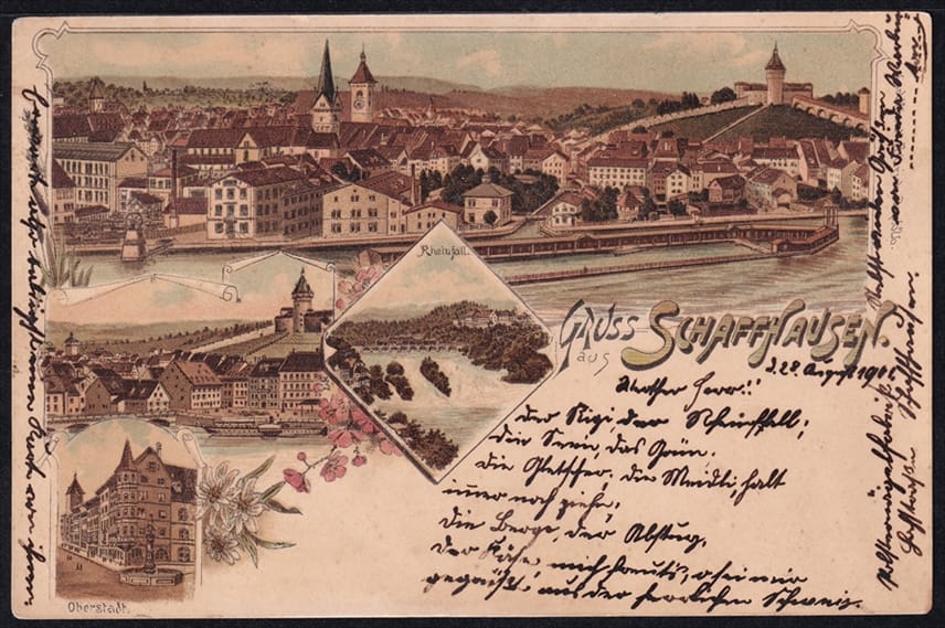 Lithokarten, Gruss aus Schaffhausen