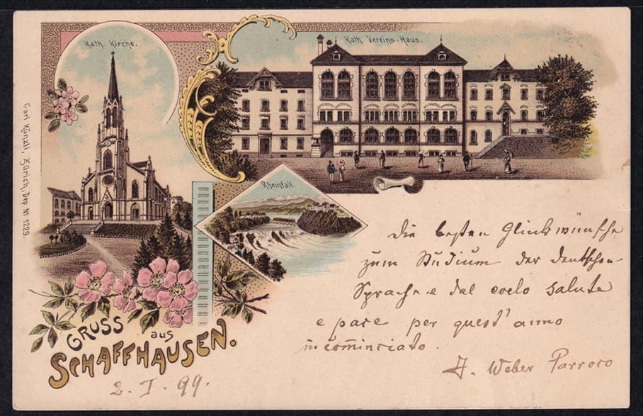Lithokarten, Gruss aus Schaffhausen