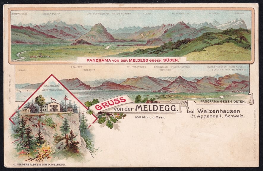 Lithokarten, Gruss von der Meldegg