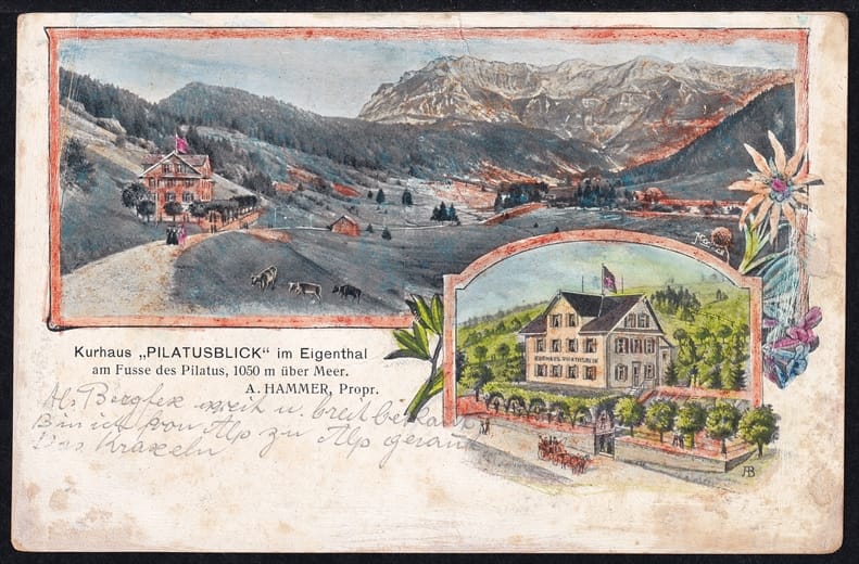 Lithokarten, Kurhaus Pilatusblick, Eigenthal