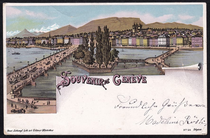 Lithokarten, Souvenier de Geneve