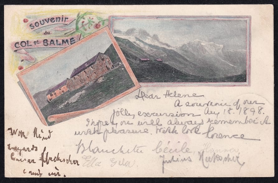 Lithokarten, Souvenir du Col de Balme