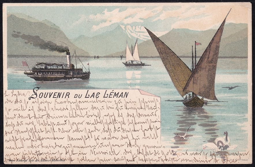 Lithokarten, Souvenir du Lac Leman