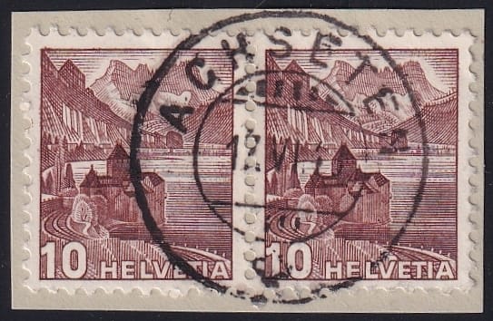 Schweiz 1943 Stempel ACHSETEN