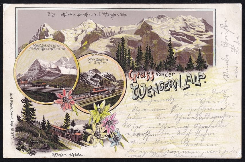 Lithokarten, Gruss von der Wengernalp
