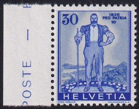 Schweiz Sonderausgaben 1936 Pf. Nr. W4 2.01 postfrisch ** mit Bogenrand
