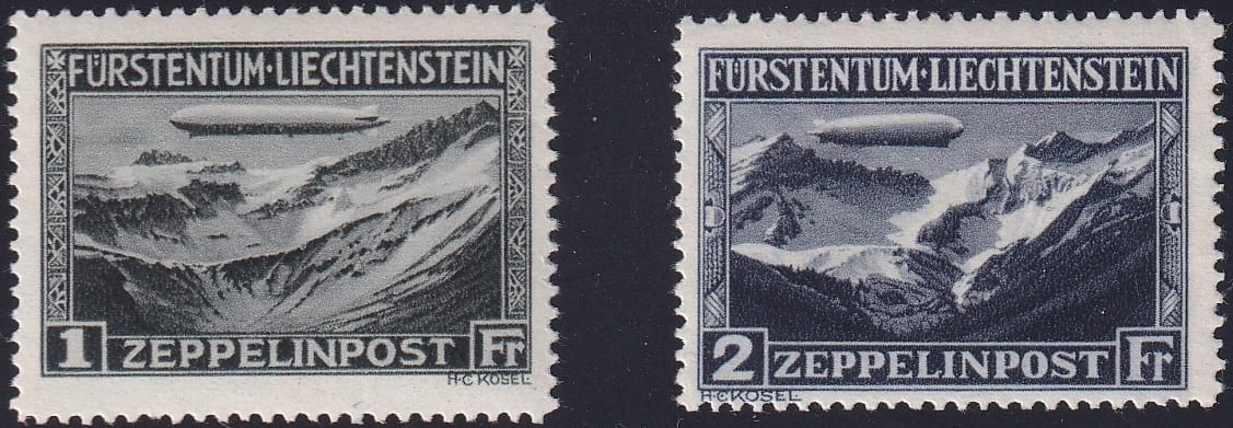 Liechtenstein, Freimarken, Nr.114-115