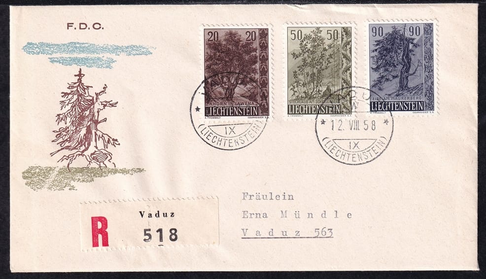 Liechtenstein, Freimarken, Nr.371-373