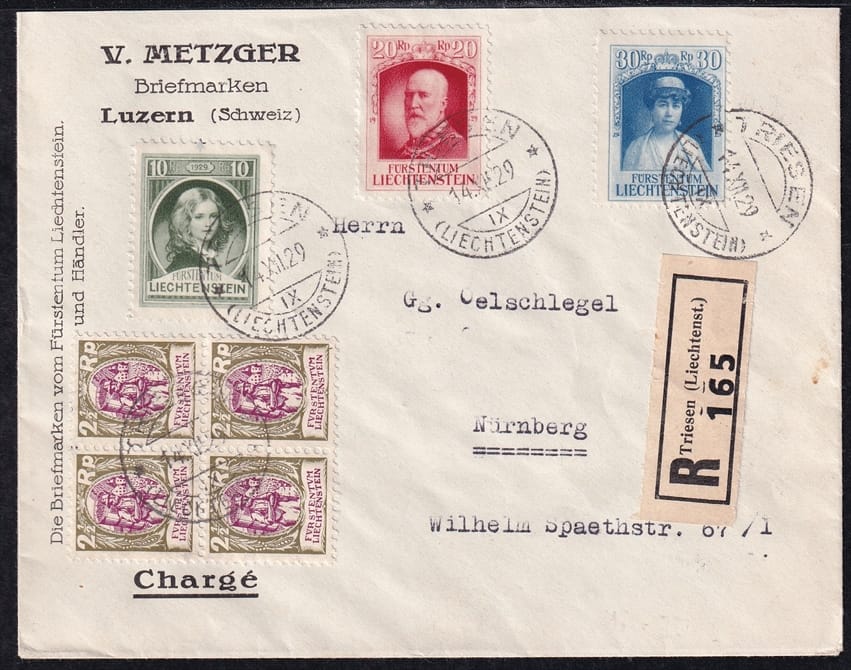 Liechtenstein, Freimarken, Nr.54-56+