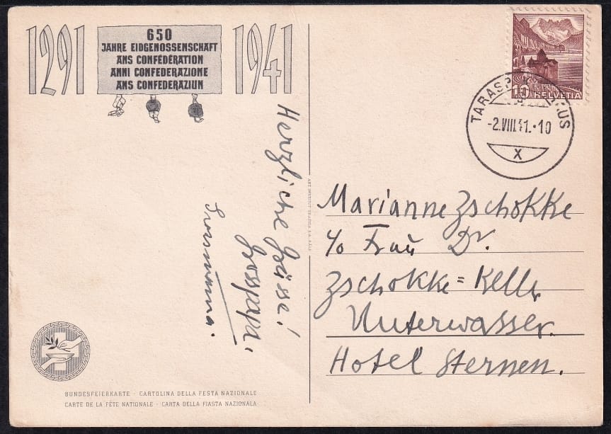 Schweiz Bundesfeierkarten 1941, Eidgenosse