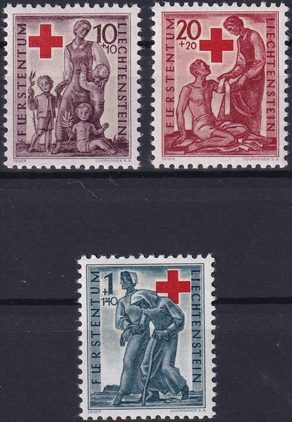 Liechtenstein, Freimarken, Nr.244-246