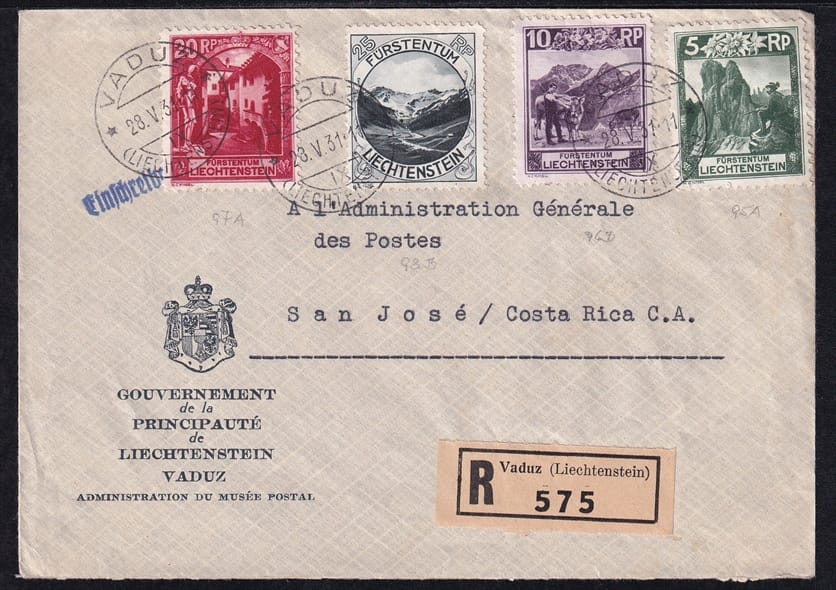 Liechtenstein, Freimarken, Nr.98B+