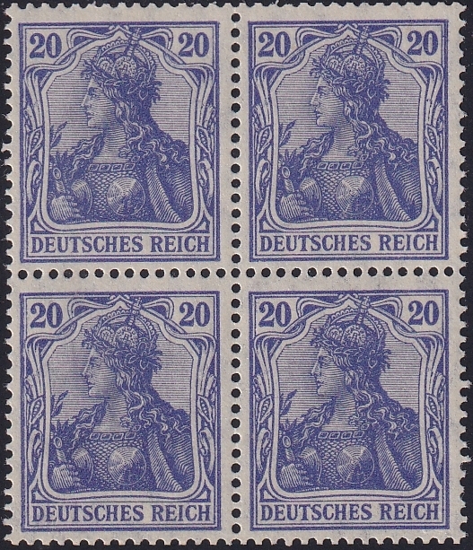 Deutschland, Deutsches Reich, Nr.87 IId, 20 Pfg., Kriegsdruck