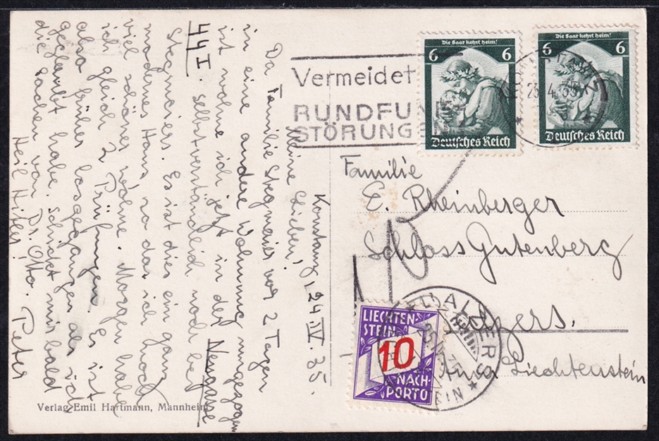 Liechtenstein, Nachporto, Nr.14