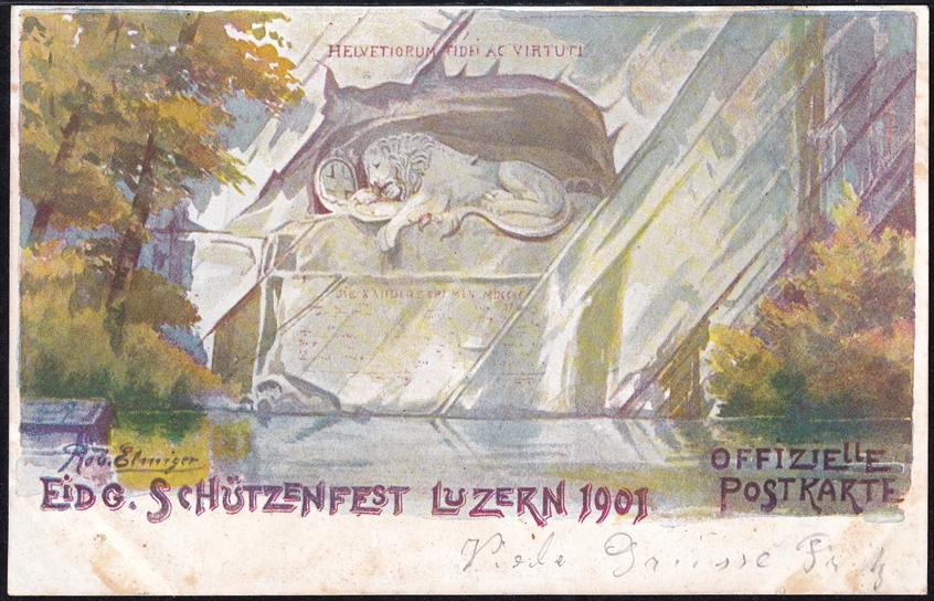 Lithokarten, Eidg.Schützenfest Luzern 1901