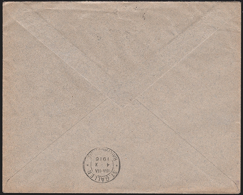 Deutschland, Deutsches Reich, Nr.100b/85, 15Pfg.olivbraun, mit Zusatzfrankatur auf Brief nach St.Galllen, sauber gestempelt STRASSBURG – Bild 2