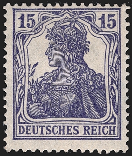 Deutschland, Deutsches Reich, Nr.101c, 15Pfg, schwarzviolett, signiert