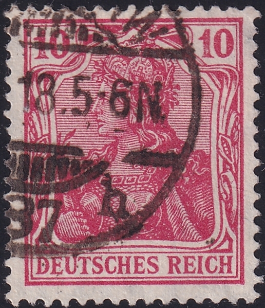 Deutschland, Deutsches Reich, Nr.86 IIc, 10 Pfg., Kriegsdruck