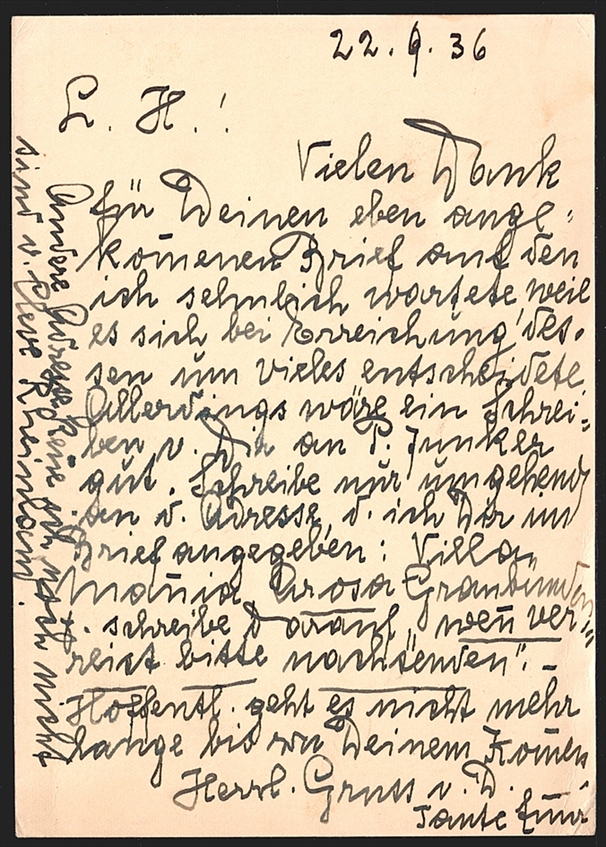 Liechtenstein Ganzsachen 1931 "POSTKARTE" Mi. Nr. P14/07 "Pfälzerhütte" gestempelt VADUZ – Bild 2