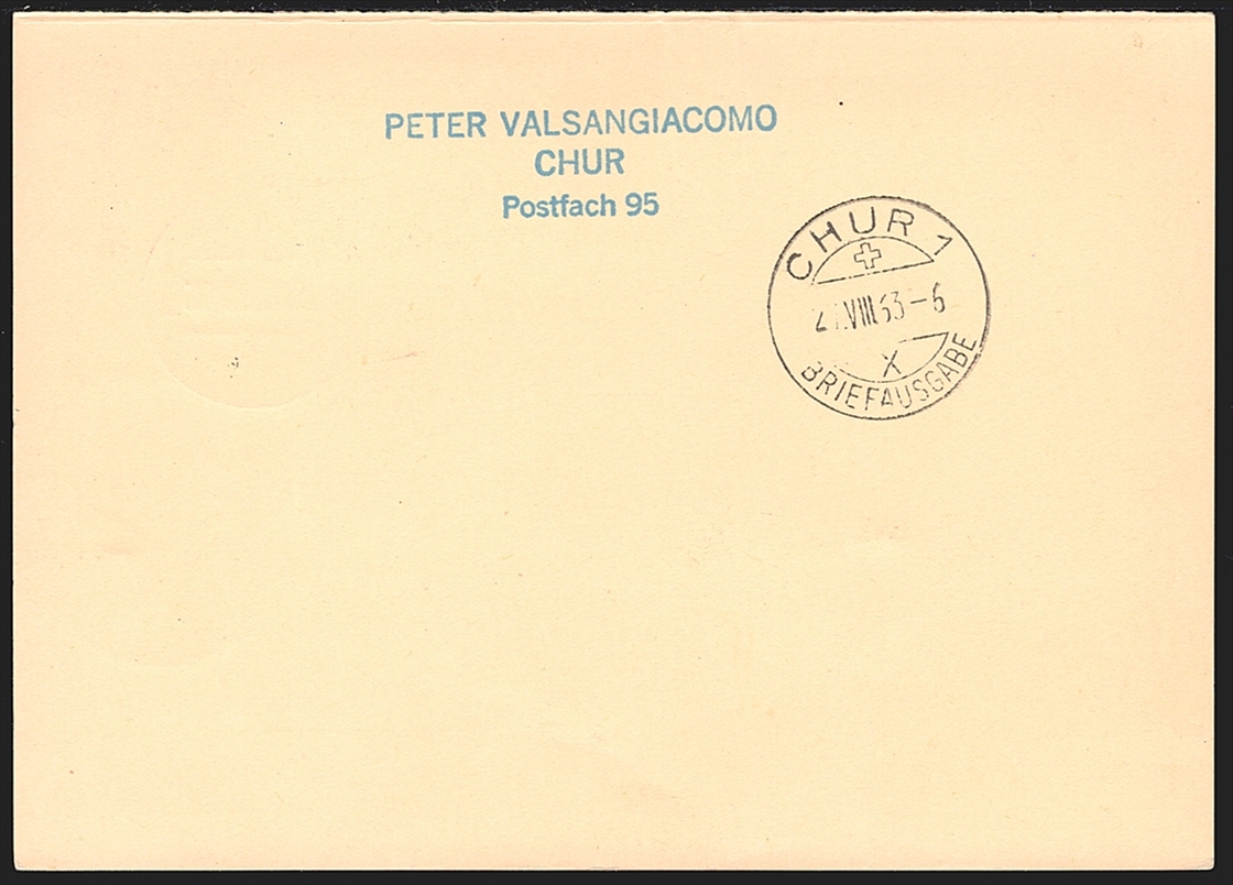 Liechtenstein Ganzsachen 1940 "POSTKARTE" Mi. Nr. P21 F "Drei Schwestern Türme" gestempelt VADUZ mit Zusatzfrankatur – Bild 2