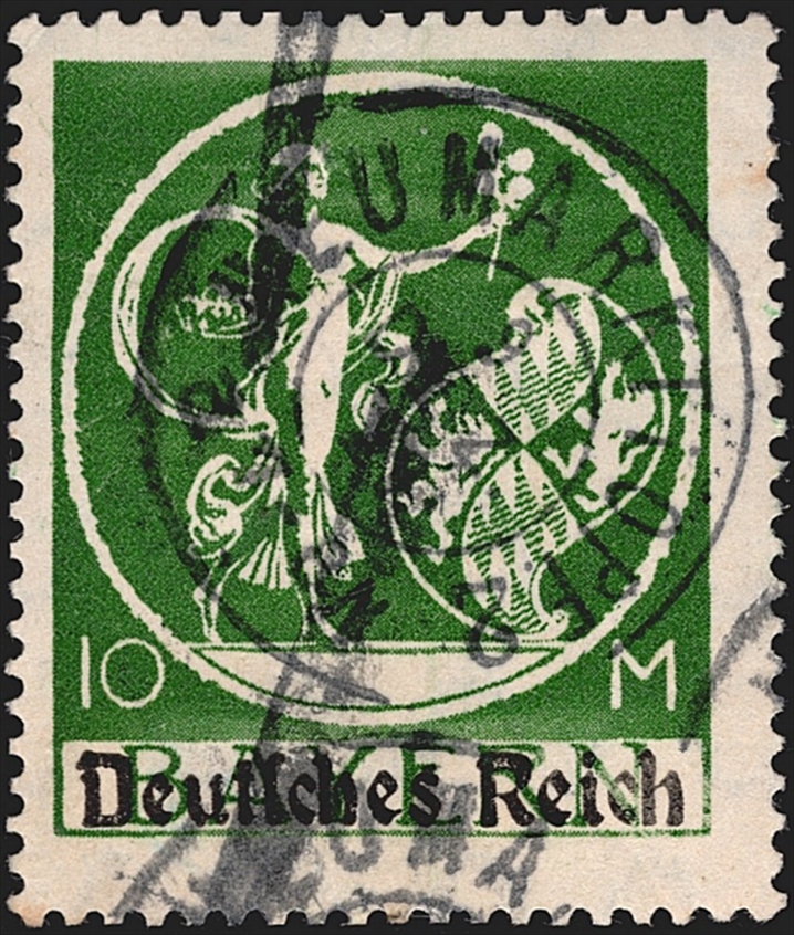 Deutschland, Deutsches Reich, Nr.137 II, 10M., "R nicht eingekerbt", gestempelt/Tinte , signiert
