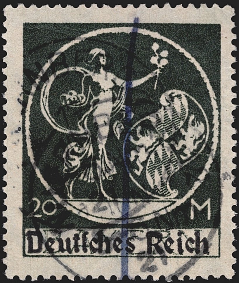 Deutschland, Deutsches Reich, Nr.138 II, 20M., "R nicht eingekerbt", gestempelt/Tinte, signiert