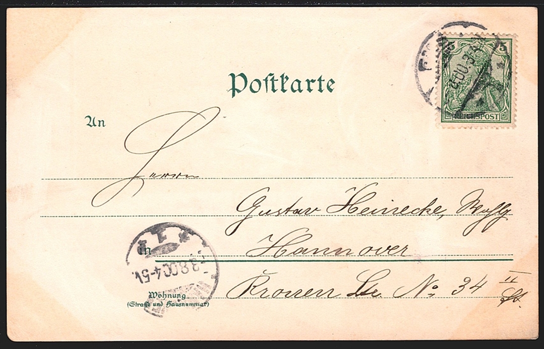 Deutschland, Lithographien, Gruss aus BAD EMS, 2 Bilder, 1900 – Bild 2