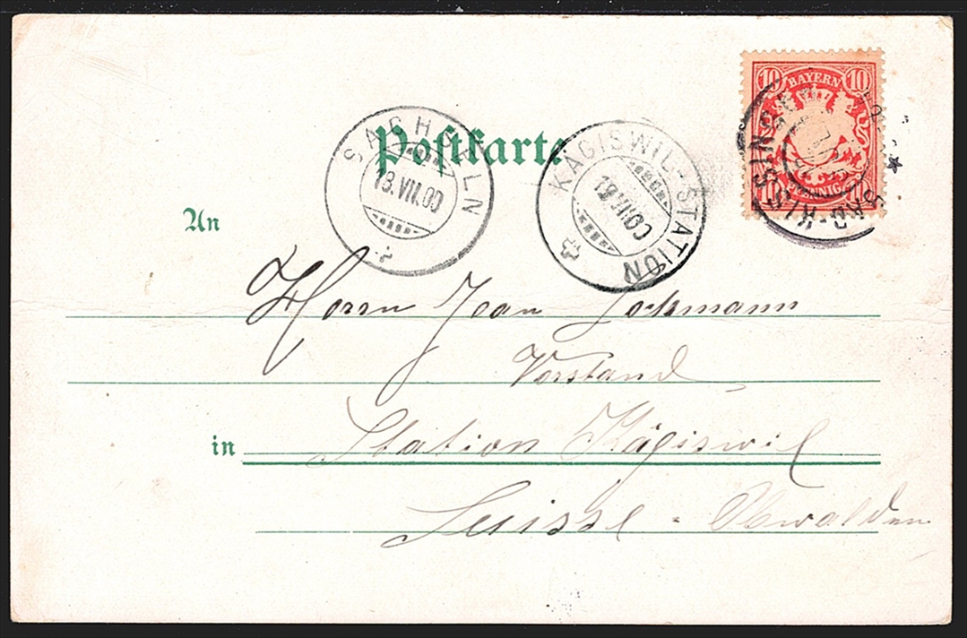 Deutschland, Lithographien, Gruss aus BAD KISSINGEN, 4 Bilder, 1900 – Bild 2