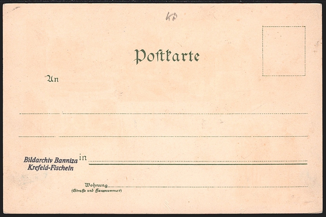 Deutschland, Lithographien, Gruss aus CREFELD, 4 Bilder, um 1900, nicht gelaufen – Bild 2