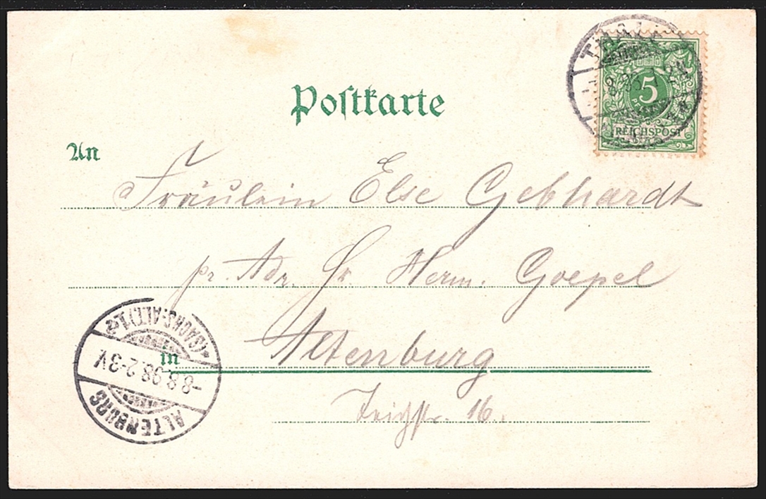 Deutschland, Lithographien, Gruss aus dem BODETHAL Hotel Prinzess Brunhilde, 6 Bilder, 1898 – Bild 2